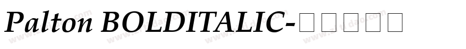 Palton BOLDITALIC字体转换